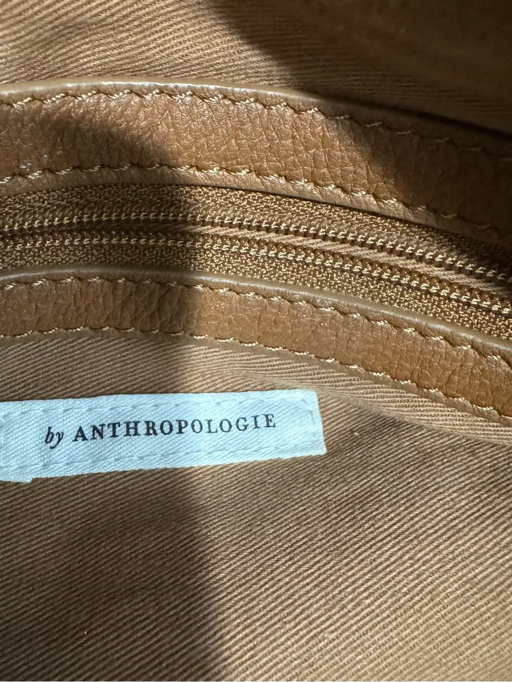 Anthropologie Crescent Woven Leather Shoulder Bag